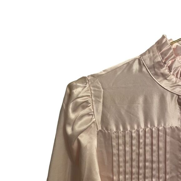 Vintage Sarah Spencer Pink Satin Long Nightgown Size MED - Picture 4 of 8